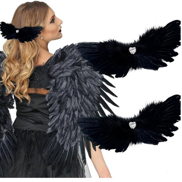2 Pcs Feather Hair Clips